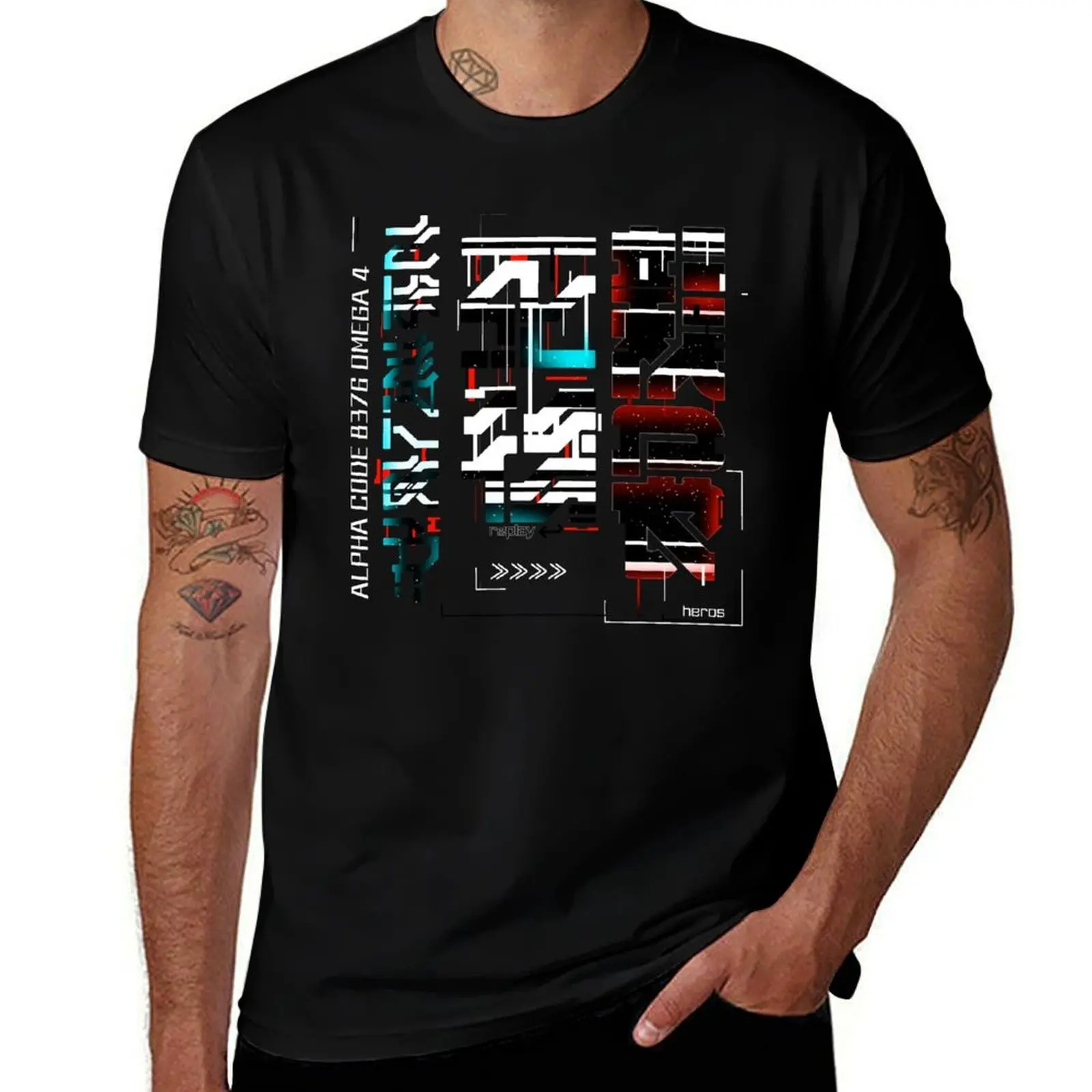 

ALPHA CODE // Tech wear T-Shirt men t shirt cotton 100% man t shirts for men casual man t shirt heavy cotton T-Shirt