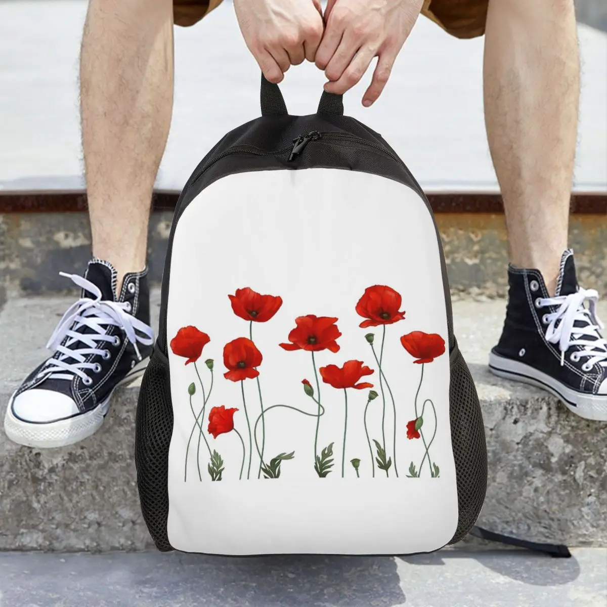 

Рюкзак Poppy Stems, Лидер продаж, рюкзак большой емкости, детская сумка для книг, школьная сумка, сумки на плечо для мужчин и женщин