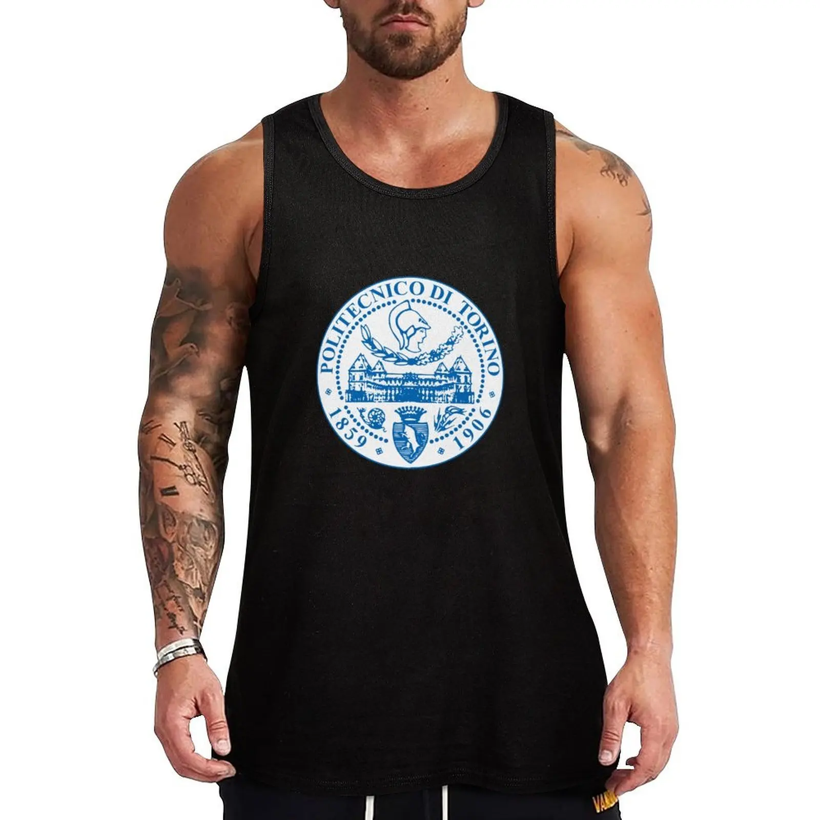 

Polytechnic University of Turin Tank Top T-shirt Men's gym fitness clothing for men summer Japanese t-shirt