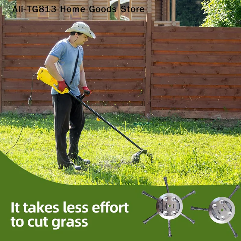 [TG813]Steel Wire Grass Trimmer Head, 2025 New String Trimmer Replacement Head, Wire Weed Trimmer Head Weed Remover Tool