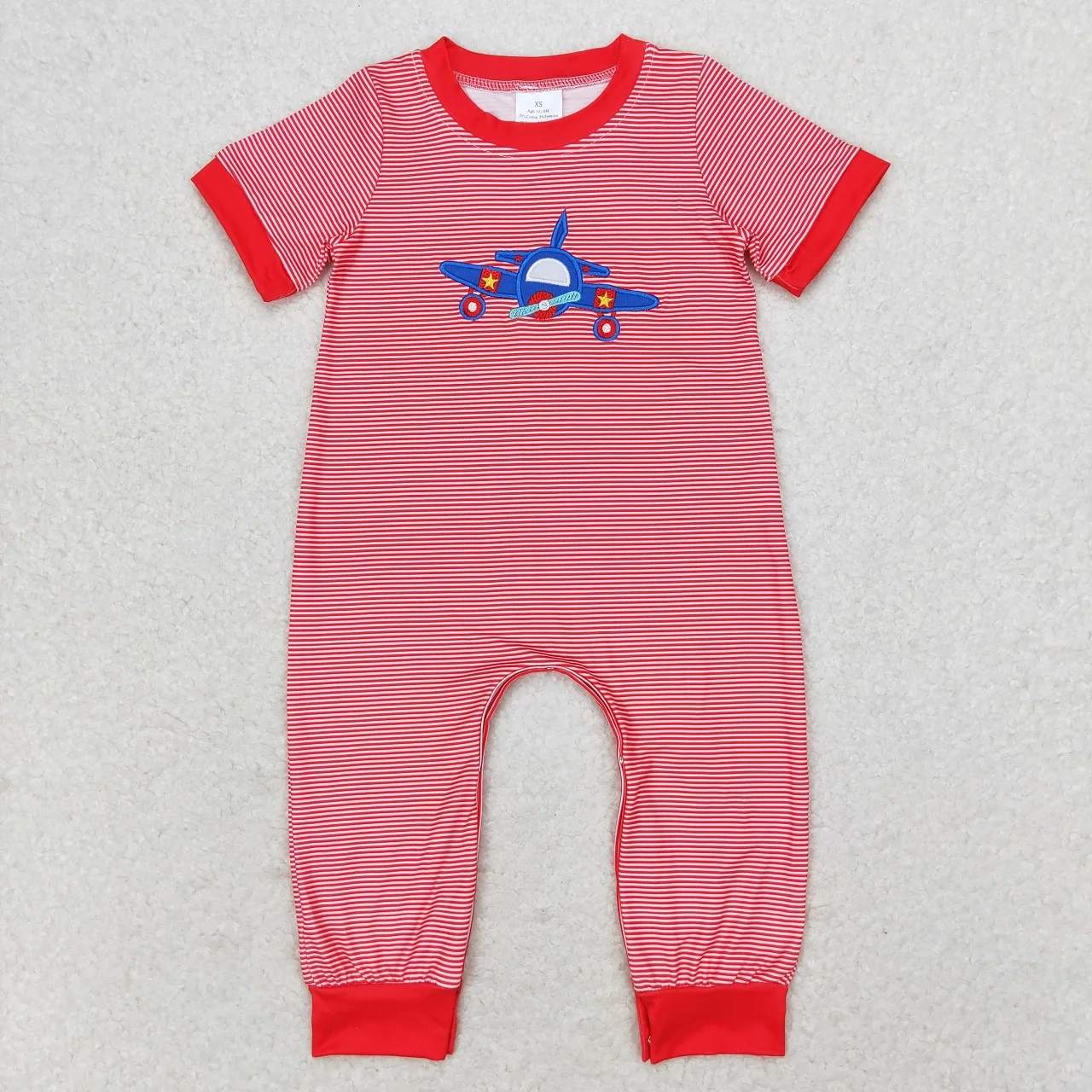 Wholesale Kids Newborn Embroidery One-piece Coverall Bodysuit Baby Boy Toddler Romper Children Jumpsuit Short Sleeves Clothes