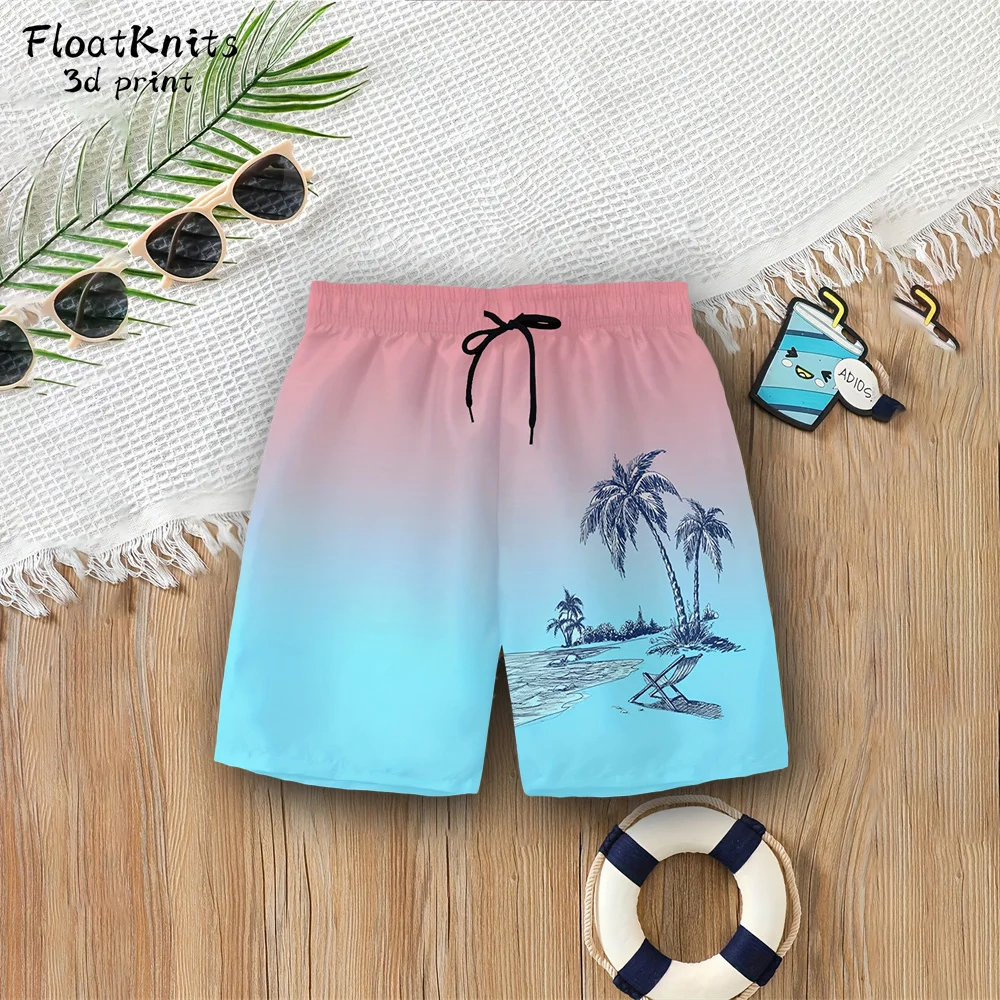 

Summer Beach Pants Casual Breathable Drawstring Shorts Quick-Drying Shorts for Men Print Fashion Men's Shorts Trendy Beach Pants