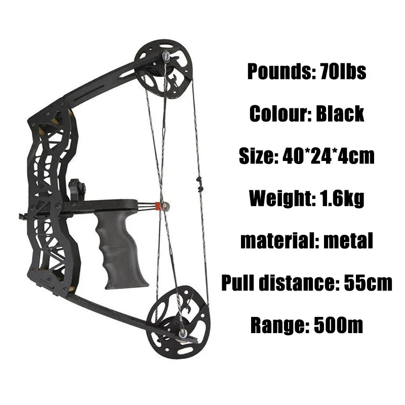 Mini polia compuesta arco tiro peixe e flecha tiro com arco composto profissional navio de guerra esportes de tiro competitivo