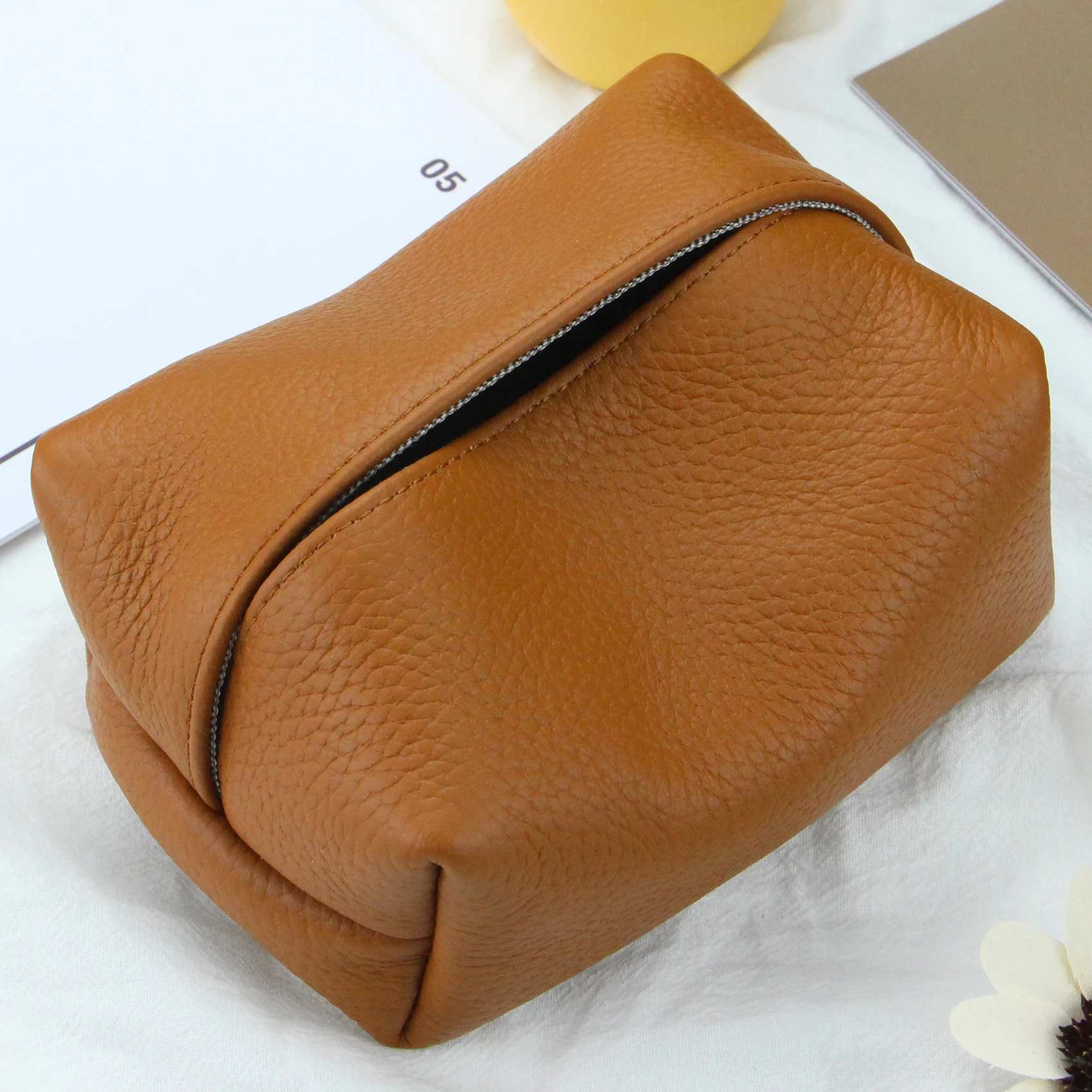 

Leather Tissue Box Cover Decorative Rectangular Tissue Case Organizer Vintage