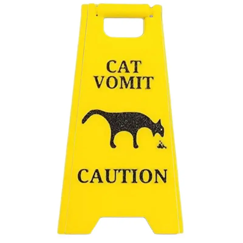 New Dog Cat Vomit Caution Sign Weather-proof Plastic Outdoor Garden Yard Lawn Pet Cat Vomit Warning Sign Bathroom Decoration ﻿