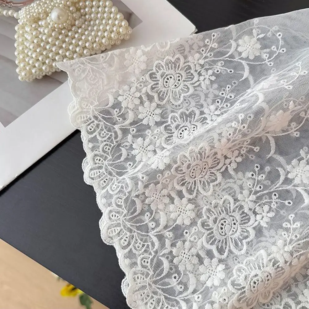 

New Embroidered Flower Mini Lace Skirt See Through Lace Trim Butt Curtain Short Skirt for Women Girls