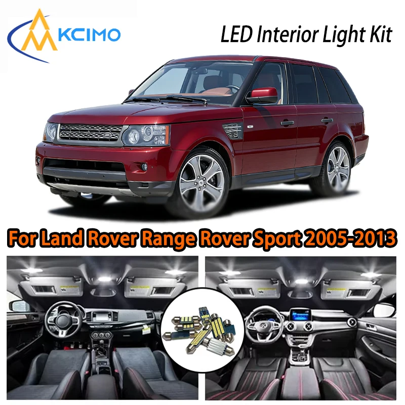 

Светодиодные внутренние светильники для Land Rover Range Rover Sport I 1 L320 2005-2013, два цвета на выбор, простая установка, атмосферная лампа для автомобиля