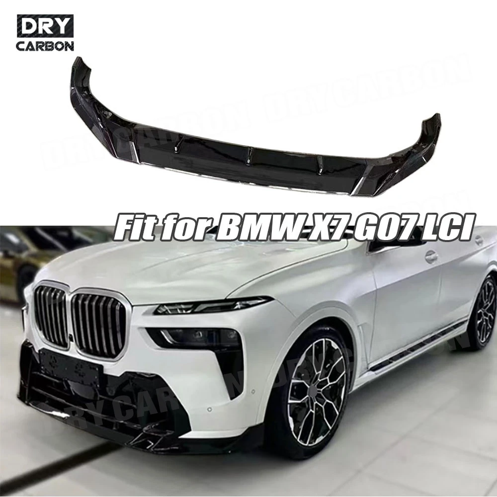 

ABS Front Bumper Lip Spoiler Guard Protecter Car Styling Body Kits Accessories for BMW X7 G07 LCI Sport 2023+