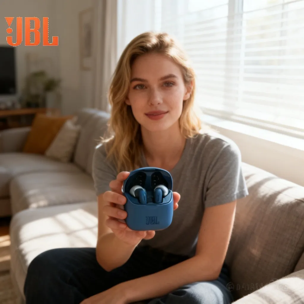 JBL TUNE225TWS Wireless Bluetooth Headphones with Noise Cancelling, Gaming Hi-Fi Stereo and Transparent Design