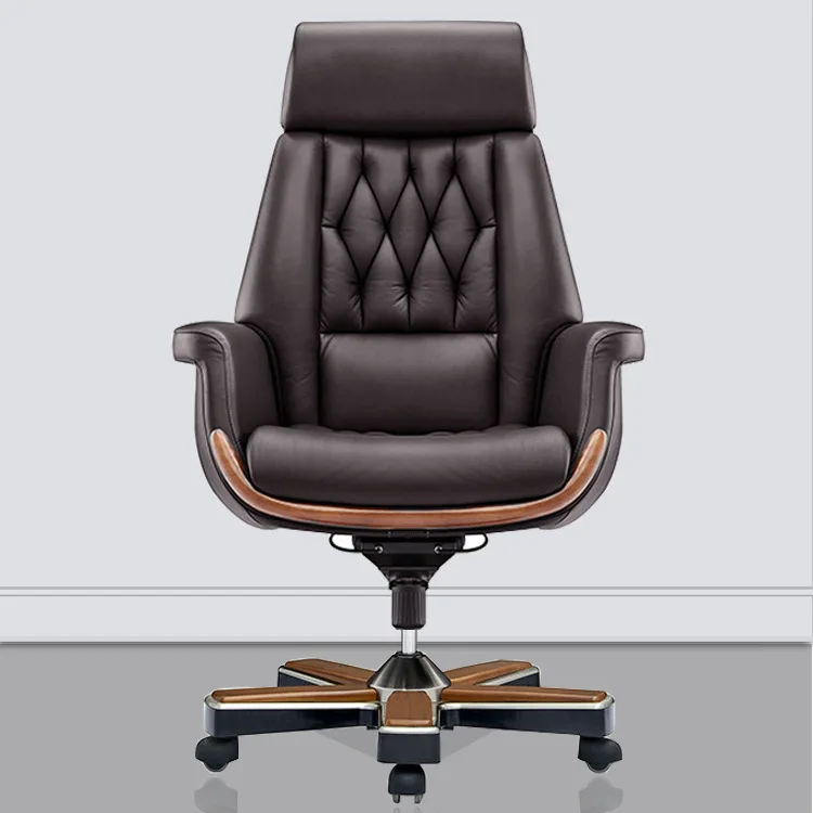Boss chair leather president office fashion large class study turn can lie down cowhide
