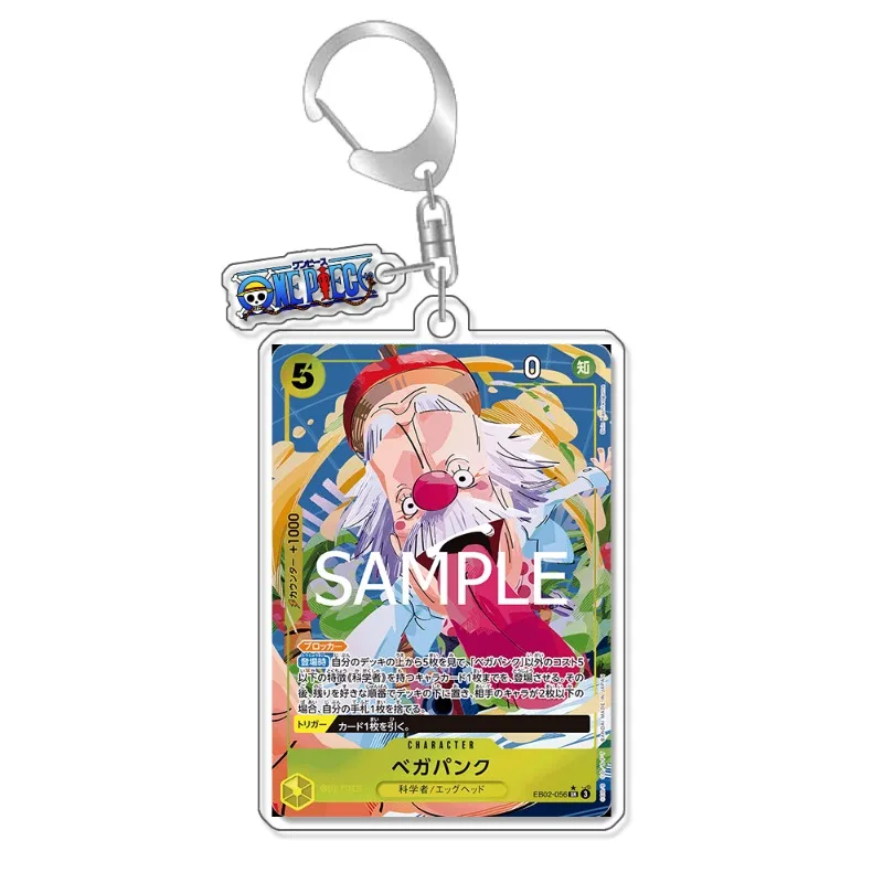 Keychain OP OPTCG Card Vinsmokereiju Sanji Brook Backpack Pendant Anime Game Fans Gift Recycled Acrylic Decoration Rare Card Toy - view 2