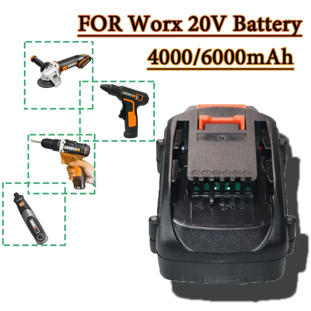 

For WORX 20V 4000mAH 5000mAH 6000mAH Brand New Genuine WA3578 Lithium-Ion Large-Capacity Battery