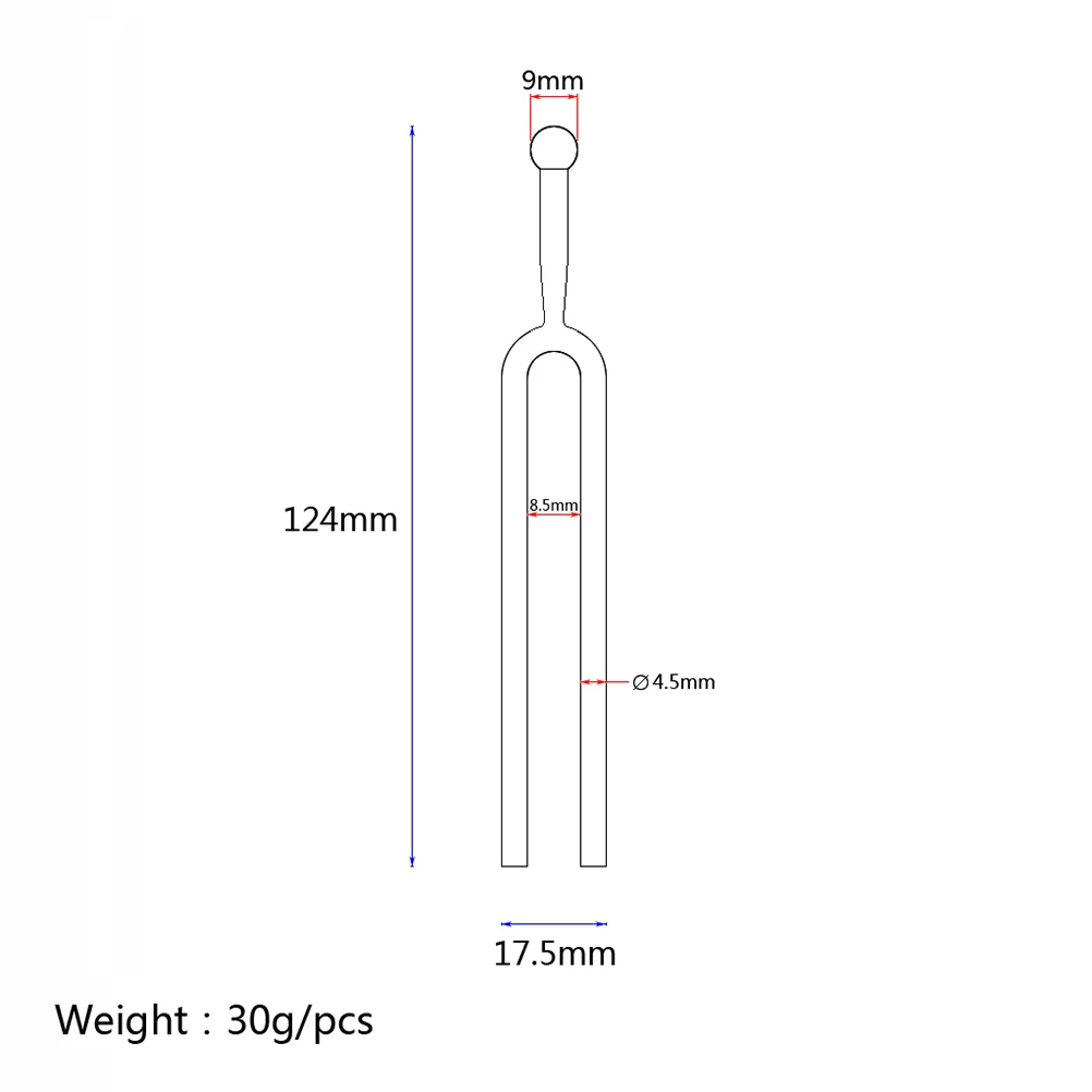

440Hz A Tone Tuning Fork High Precision Clear Tone For Guitar Violin String Instruments Durable Shell Case Included Silver R41