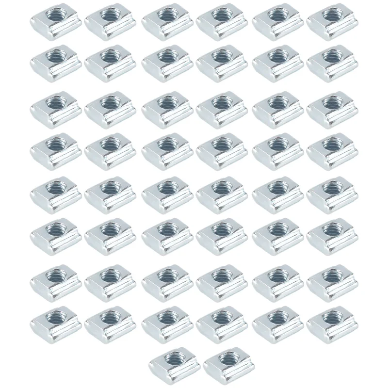 

ABMS-50Pcs M5 T Sliding Nut Zin-Plated Carbon Steel T Sliding Nut For 2020 Aluminum Profile