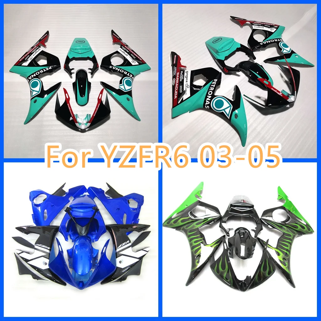

Комплект обтекателя для Yamaha YZF-R6 03 04 05 YZF R6 2003 2004 2005 YZFR6 YZF600 Комплект для ремонта спортивных мотоциклов из АБС-пластика Aftermarket