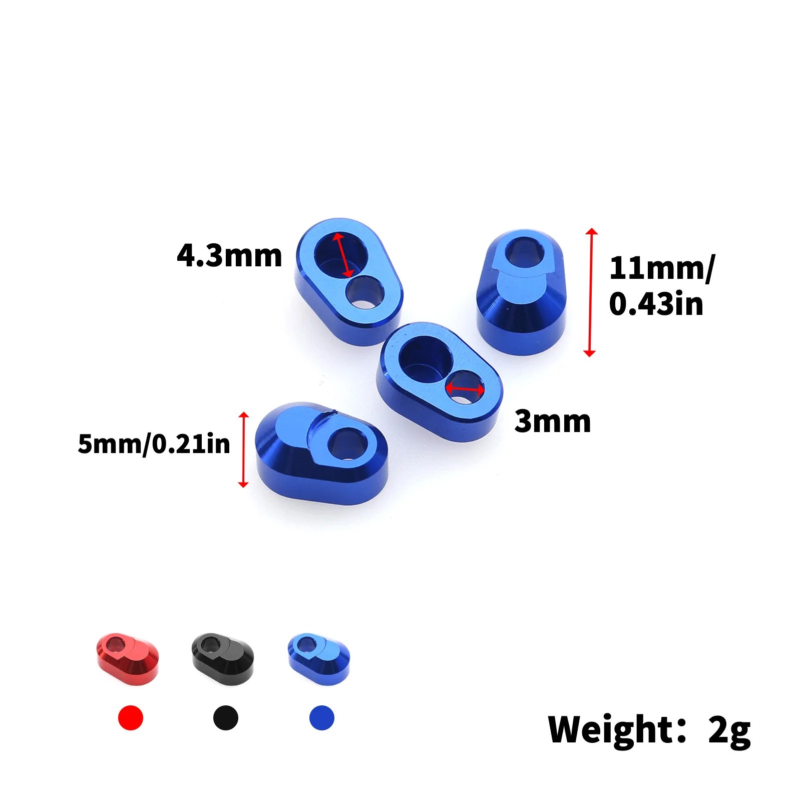 CNC Aluminum Hinge Pin Retainers, 4Pcs Per Pack, Anti Loose For Traxxas X-Maxx 6S 8S, XRT RC Monster Truck