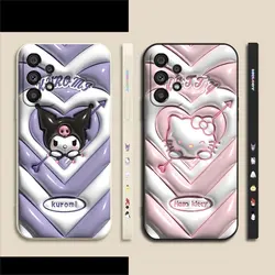 Cute Hello Kitty kuromi Phone Case For Samsung A91 A73 A72 A71 A53 A52 A51 A42 A33 A32 A23 A22 A21S A13 A12 4G 5G Case Funda