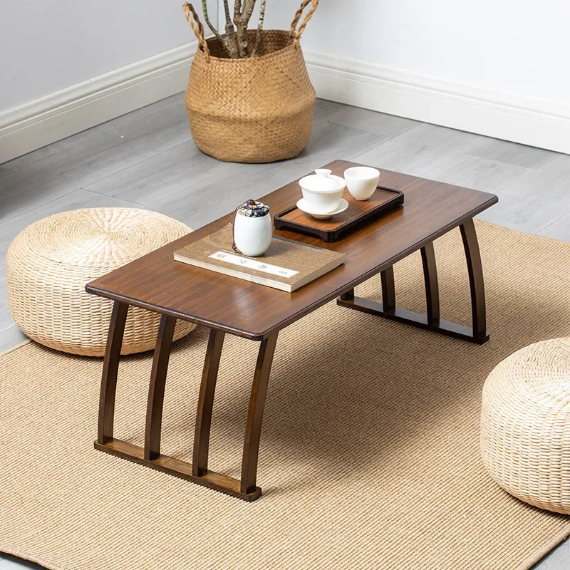 Low Floor Table Modern Minimalist Compact Tatami Coffee  Wooden Japanese Tea  For Living Room