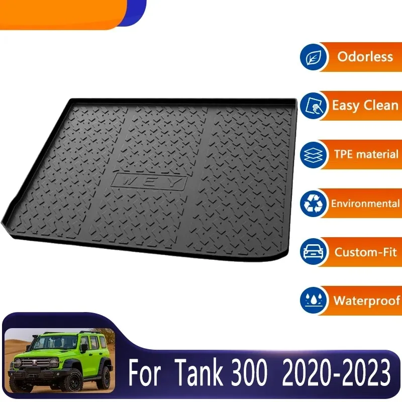 

Car Trunk Mat For Wey GWM Tank 300 2020 2021 2022 2023 Easy Clean Car Trunk Mat Floor Tray Boot Liner Protective Pad Accessories