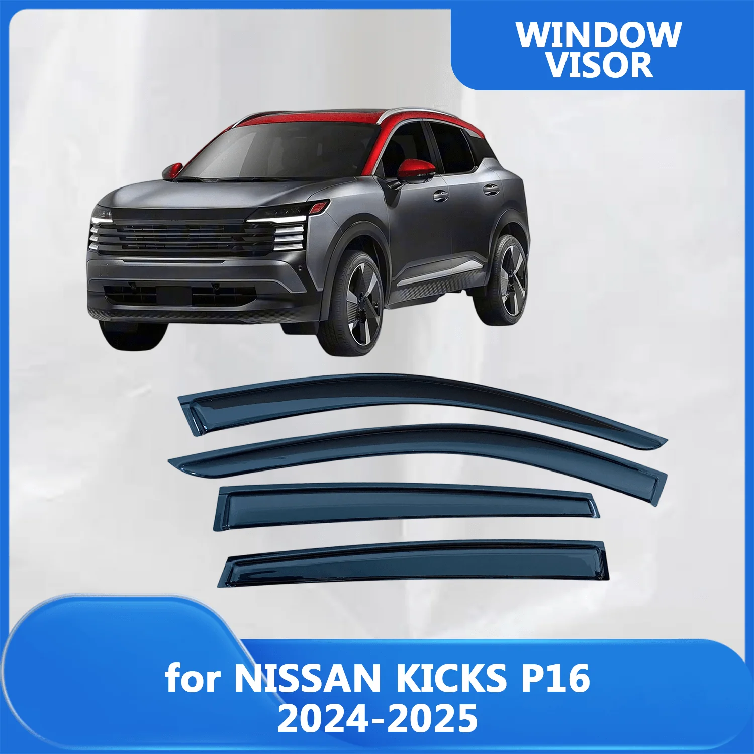 

Window Visor for NISSAN KICKS P16 2024 2025 Wind Deflectors Rain Guards Door Visor Vent