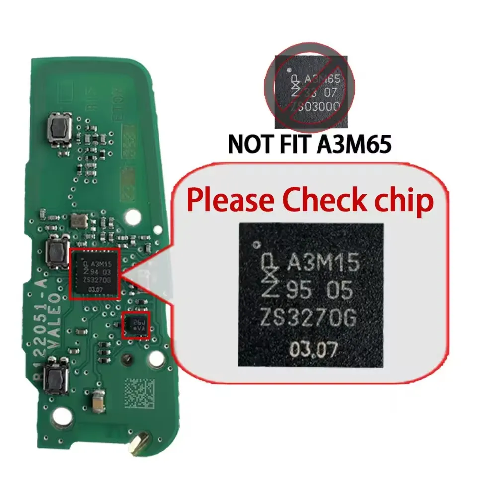 KEYECU الأصلي OEM الذكية مفتاح بعيد فوب 3B A3M15 434 MHz IM3A HITAG AES 4A رقاقة 9842119480 لبيجو 308/308 SW 3008 408