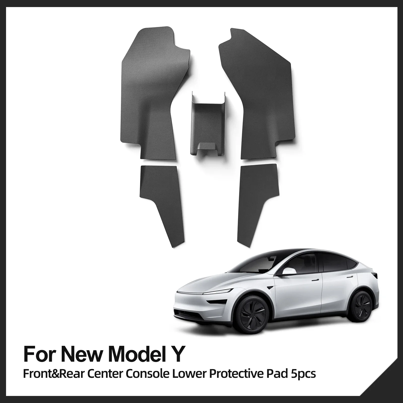 

LUCKEASY for Tesla Model Y Launch 2025 Juniper Anti-dirt Protective Pad Central Control Side Anti Kick Pad TPE Car Accessories