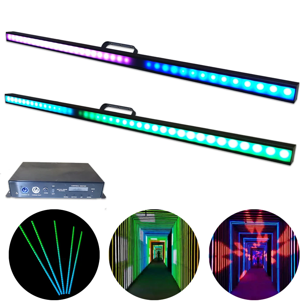 

RGB 3IN1 LED Pixel Strip Light 40X0.5W DMX512 DJ Disco Stage Effect Light Pixel Wall Washer Lamp 7/16/82/480CH Strobe Bar Party