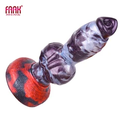 FAAK Fantasy Dog large Knot Dildo With Sucker Silicone Animal Penis Anal Plug Sex Toys For Women Men Female Masturbator Big Dong