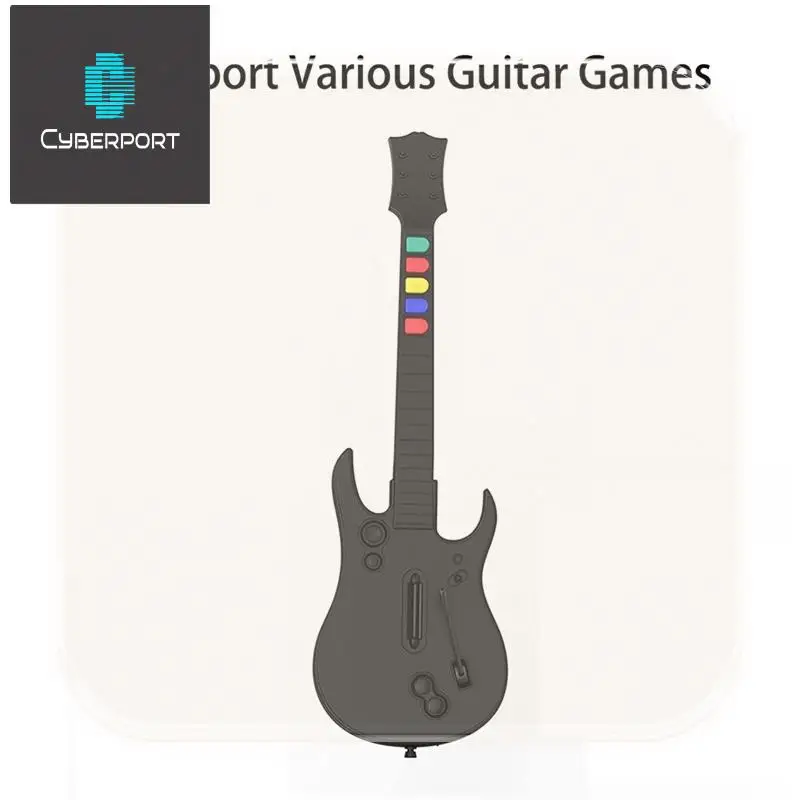 Dostawa w ciągu 24 godzin Bezprzewodowy kontroler gitarowy 2.4G do gier na PC PS3 Kompatybilny z Clone Hero Rock Band Games Zdalny joystick Wady