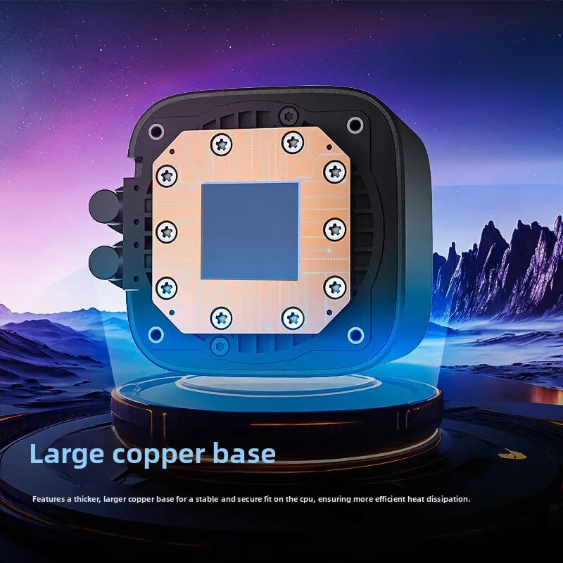 DeepCool BingGuo520 Liquid CPU Water Cooler 240mm  Dual-Chamber AIO Cooler Anti-Leak Tech ARGB Fans Cooling