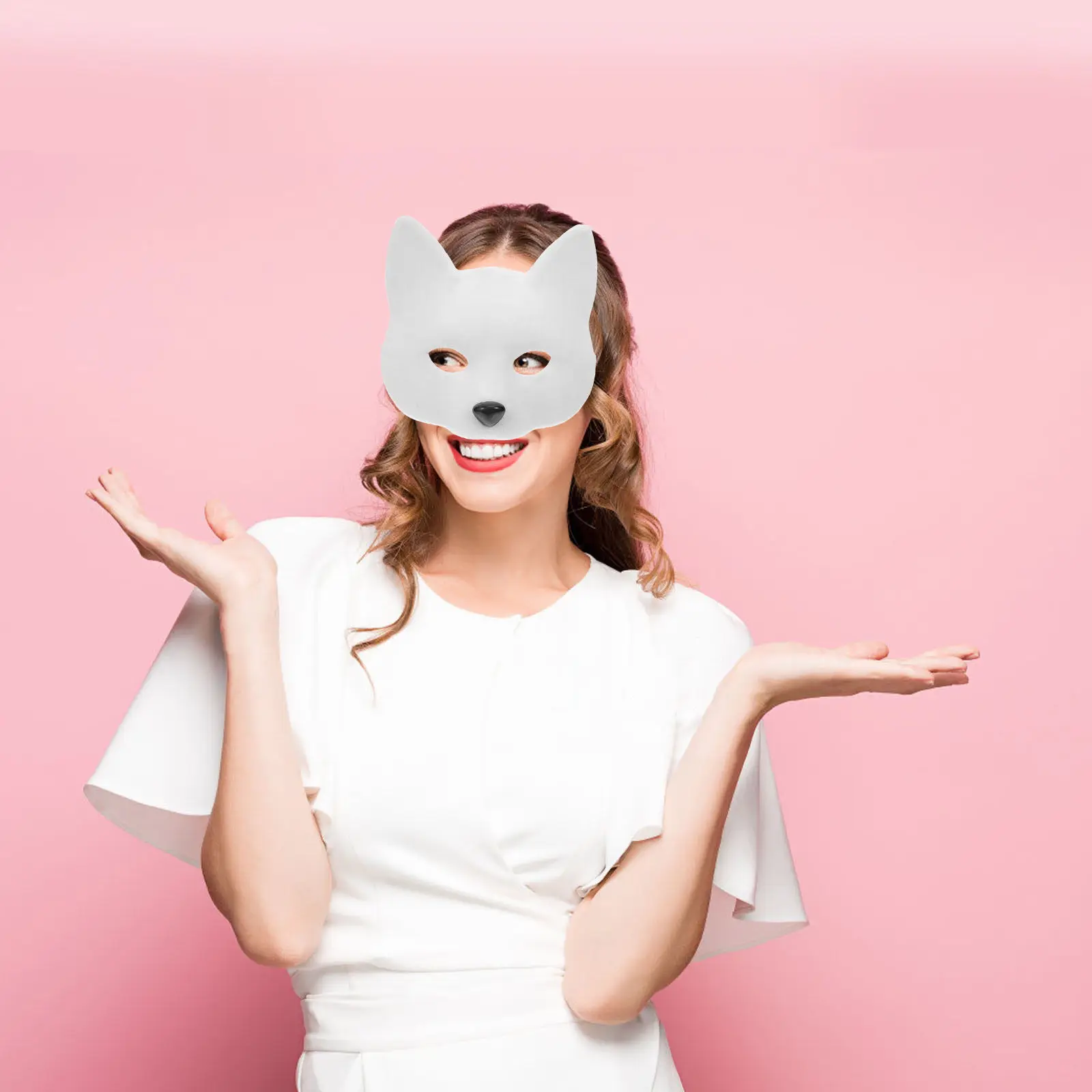 

Маска на пол-лица для женщин: элегантная карнавальная маскарадная маска для Хэллоуина, костюмированный косплей, маска с животным принтом для глаз