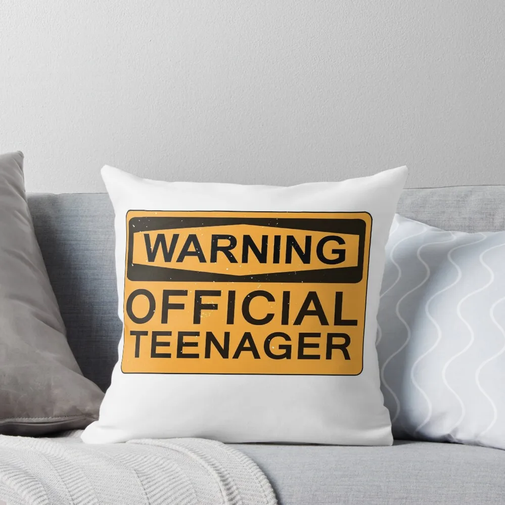 

13th Birthday Gifts - Warning Official Teenager Throw Pillow Room decorating items bed pillows Sofas Covers pillow
