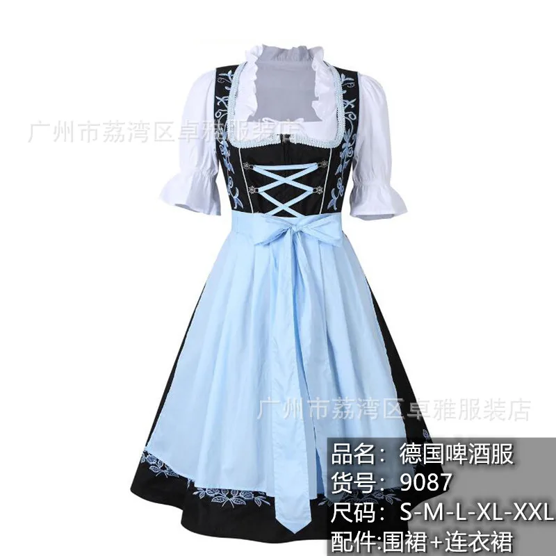 زي مهرجان البيرة للهالوين زي الخادمة البافارية زي أداء المسرح ملابس ذات استخدام خاص عبر الحدود #5