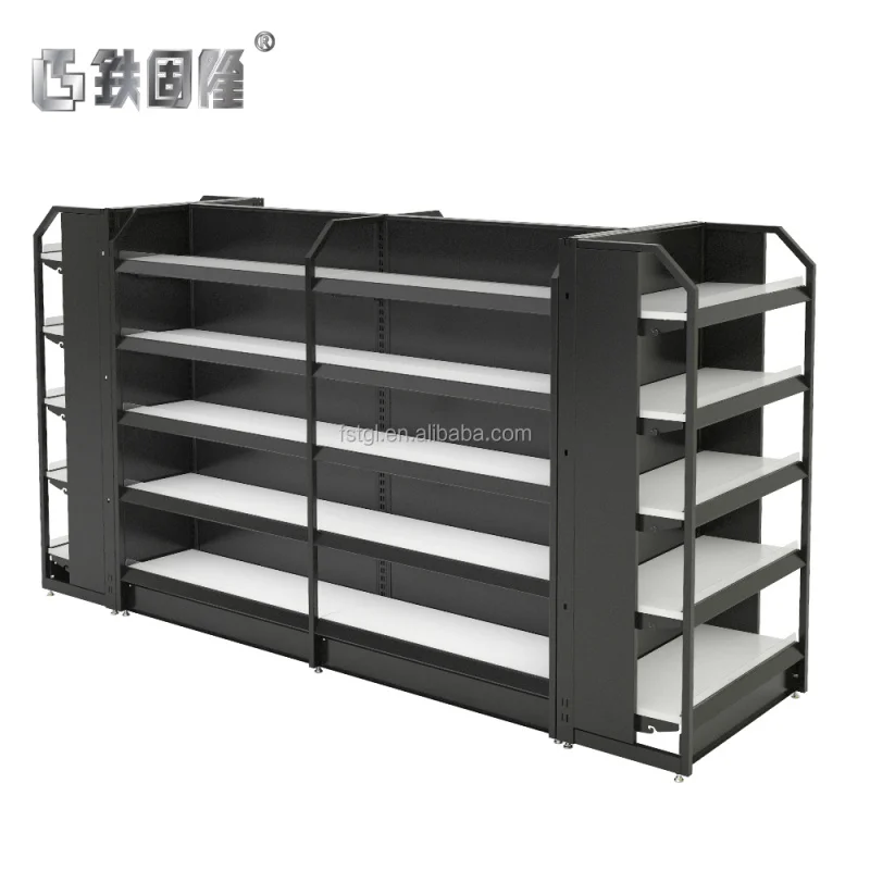 [Customized]Single-Sided Wall Shelf Supermarket Gondola Display Rack round Wire Shelf Store Use Made of Metal