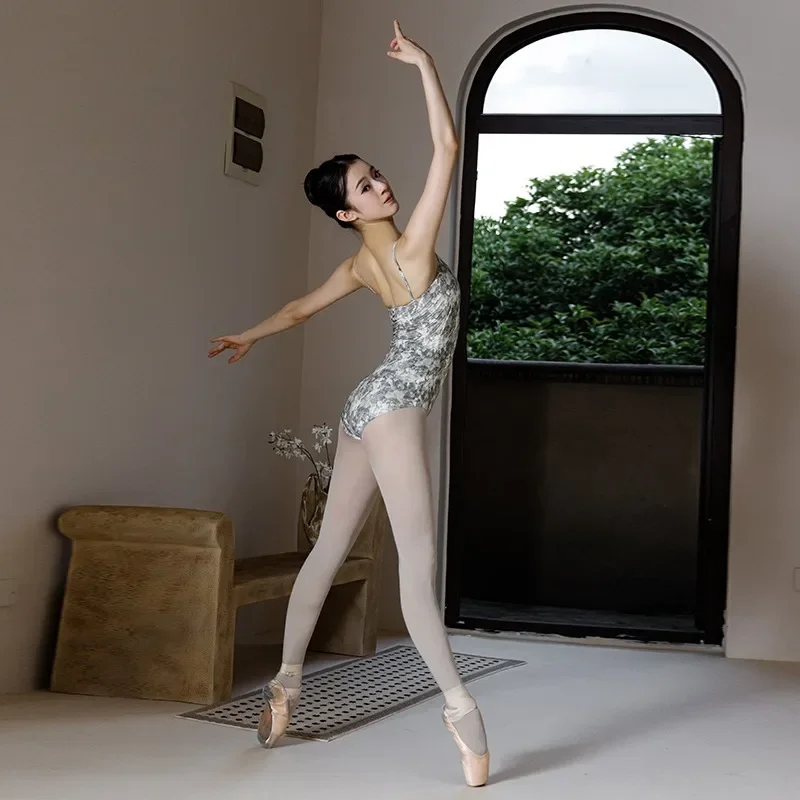 ballet-costume-leotard-for-fashion-retro-floral-print-strap-training-dress-gymnastics-performance-clothing-yoga-clothing