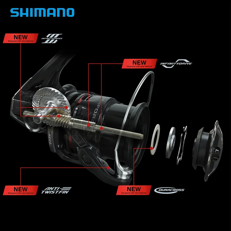 2024 NEW SHIMANO VANFORD Spinning Fishing Reel 2500/3000 Series MGL Rotor Body LONG STROKE Spool Freshwater Saltwater