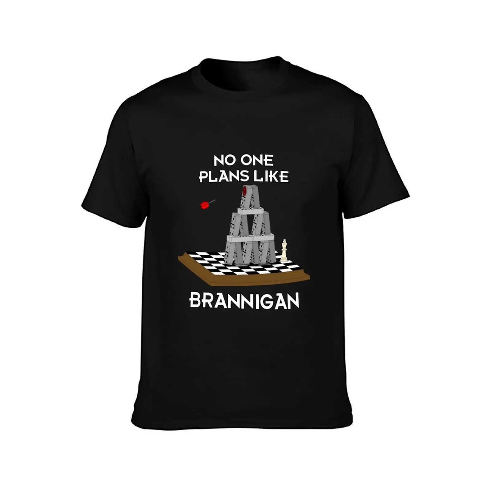 No One Plans Like Brannigan T-Shirt, Summer Casual Cotton Tee, Oversized Streetwear Tops, Vintage Graphic Print, 100% Cotton