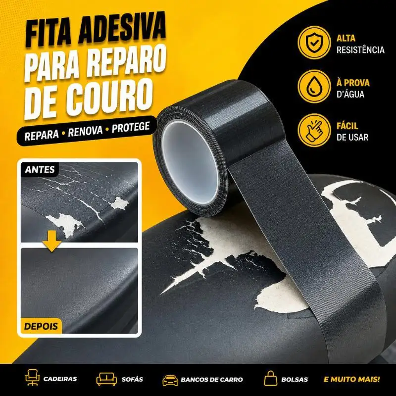Self Adhesive PU Leather Repair Patch High Viscosity Fabric Tape Waterproof for Motorcycle Bike Seat Sofa Car Interior Fix