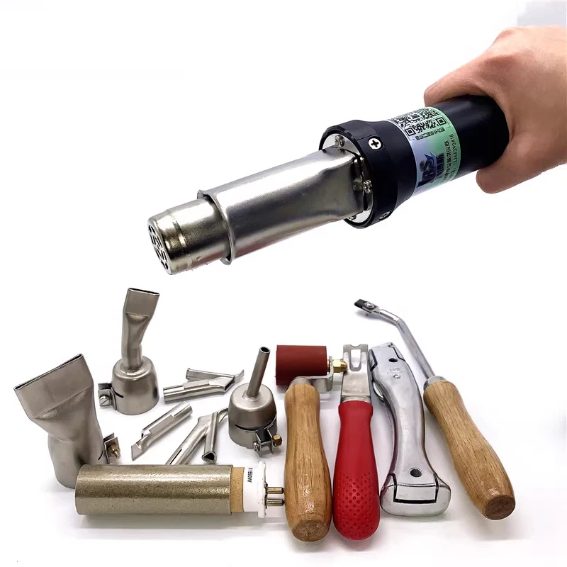 Pistola de soldadura de plástico de aire caliente dividida JBS, pistola de aire caliente PE/PE, pistola de soldadura de plástico ajustable con temperatura dividida de 1600W