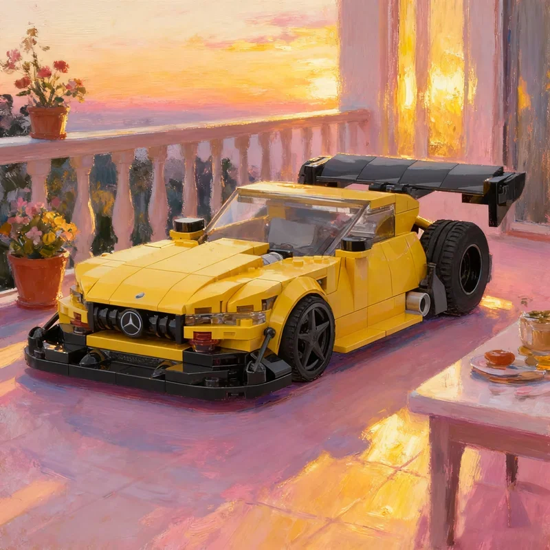 

323pcs MOC Mercedesesed Benz Pikes Peak City Champions Super Car Model Building Christmas Gift Blocks Architecture Toy Brick