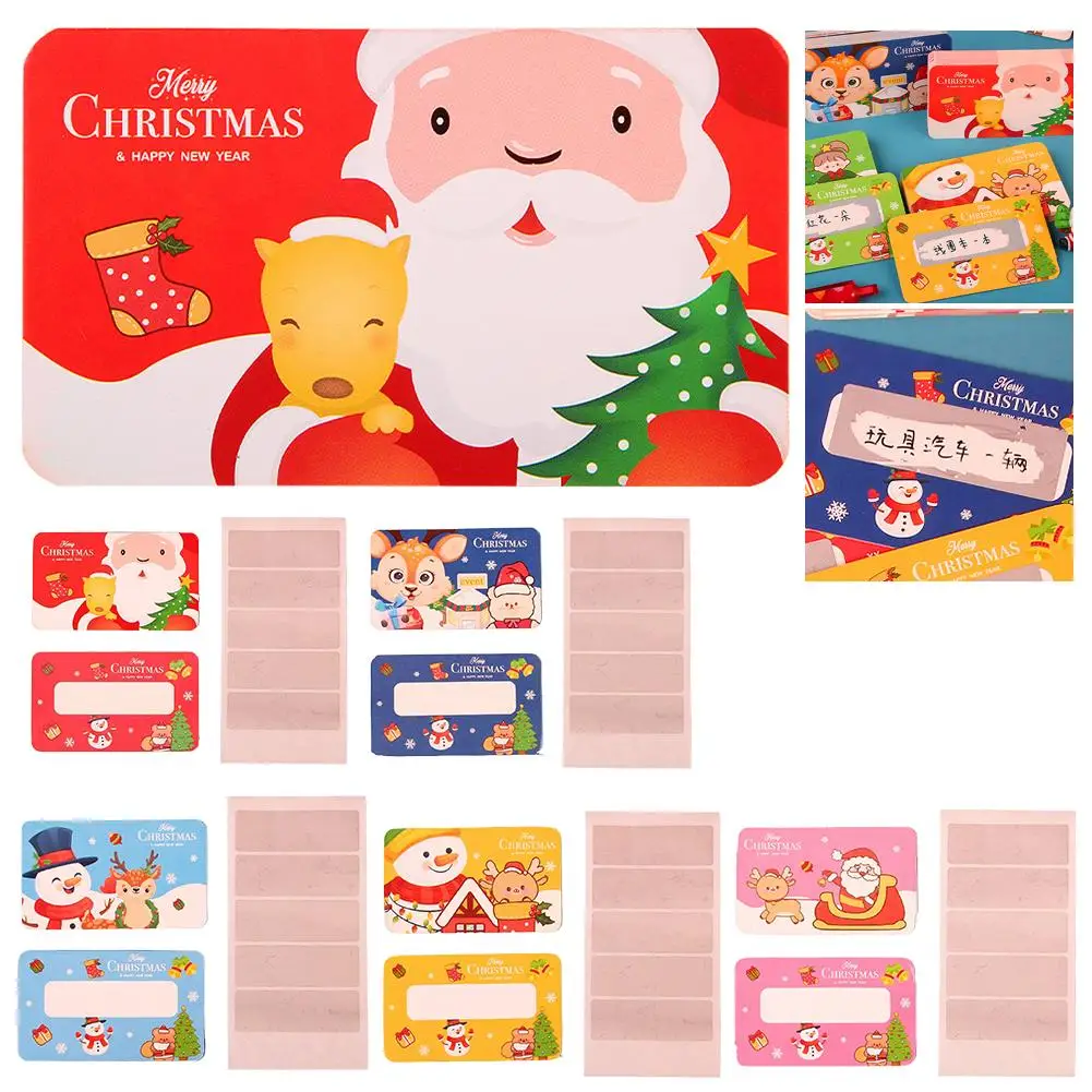 DIY Self-made Christmas Reward Scratch Card Handwritten Xmas Lucky Stickers Scratch Stickers Award Card Reward Off Decor Sc D3H8