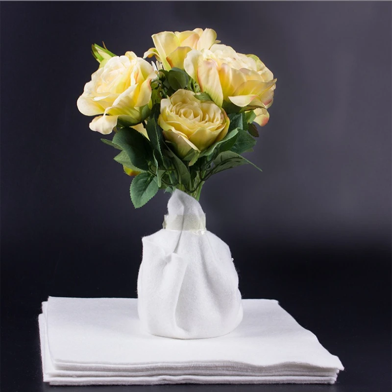 Fresh Flower Water Retaining Cotton Paper Flower Bouquet Root Water Absorbing Moisturizing Cotton Flower DIY Packaging Materials