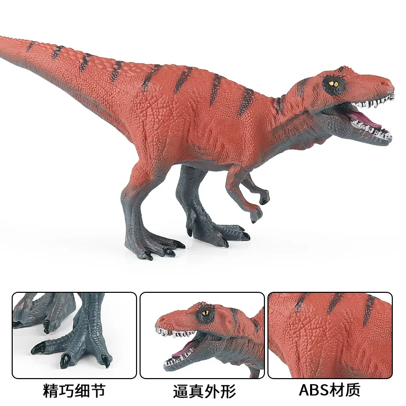 赤ティラノサウルスレックスアクションフィギュアリアルな恐竜モデル子供の認知教育玩具デスク装飾ギフト