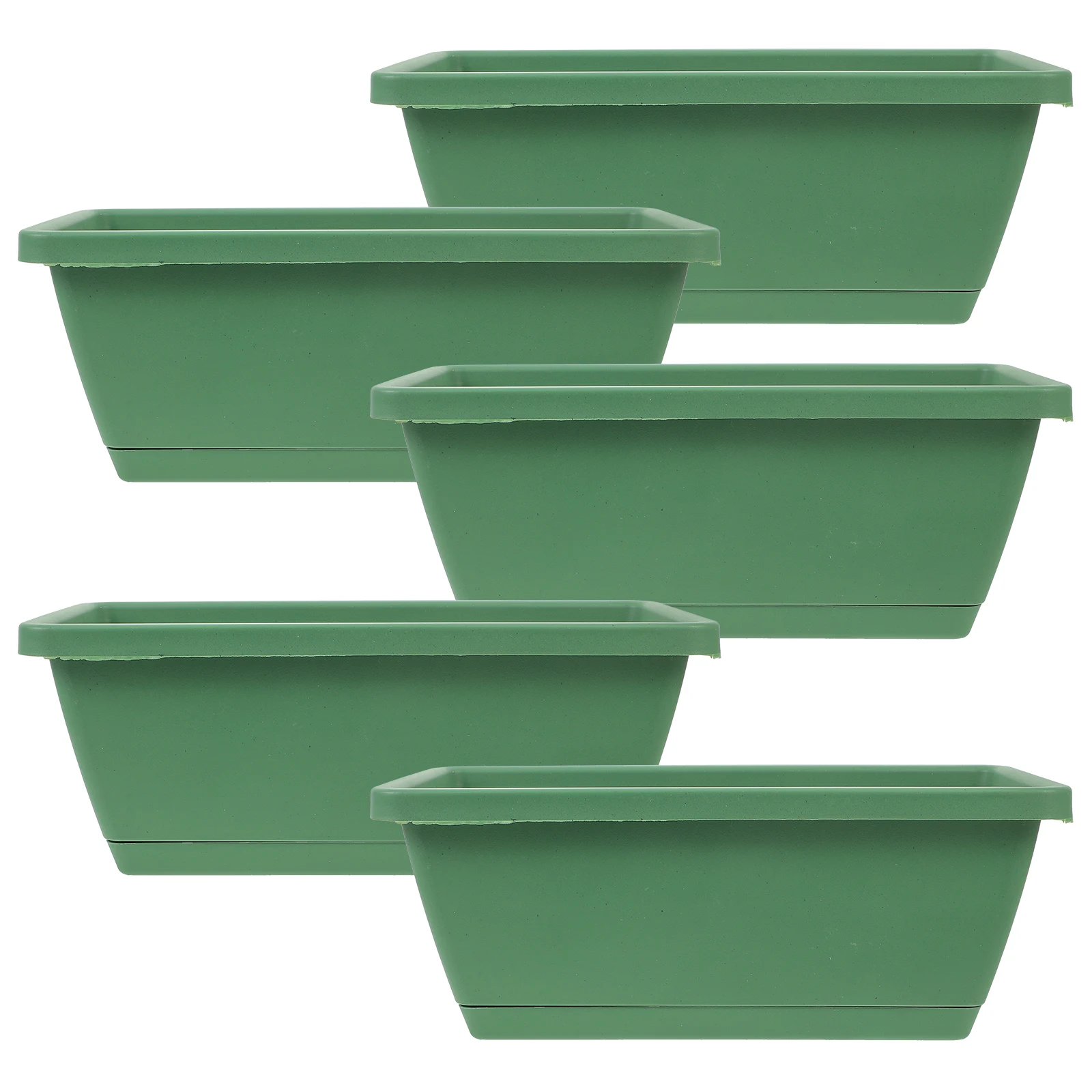 

5 Sets Small Green Planters 35x17 5x14 cm Card Support Vegetable Flower Herbs Balcony Garden Outdoor Plastic Pots Scratch Fade