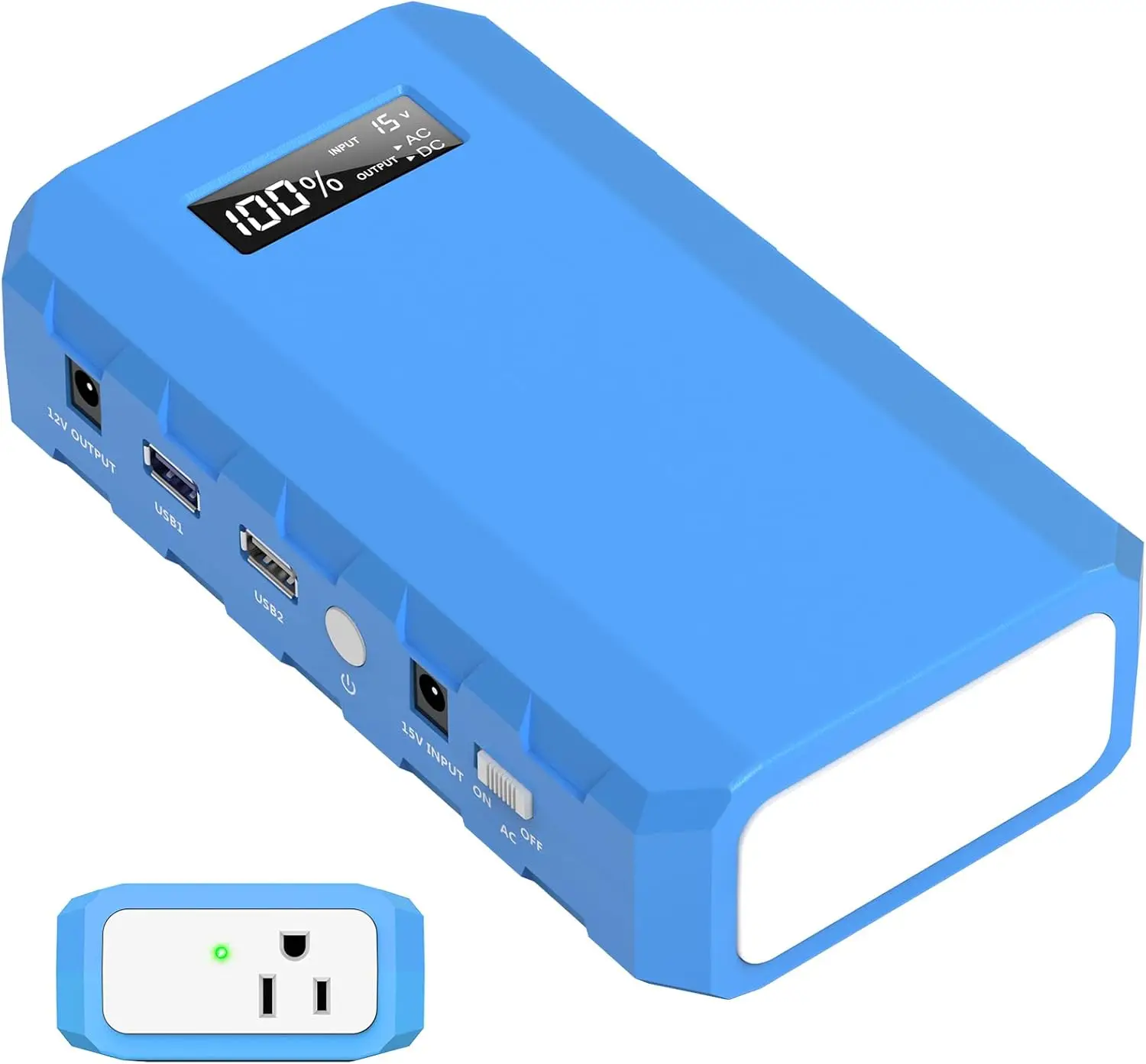 Portable Power Station with AC Outlet, Powkey 65W/110V External Battery Pack 24000mAh/88.8Wh Power Pack,