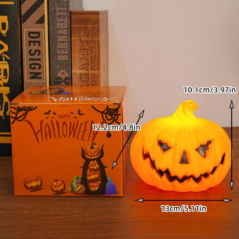 Halloween LED Pumpkin Lamp Ornaments Horror Atmosphere Kids Toy 2026 Halloween Party Home Decor Decoration Supplies view 5