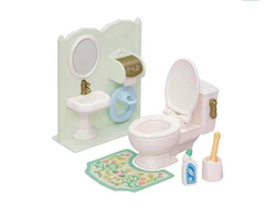 Sylvanian family-Juego de lavabo de inodoro japonés, accesorios de juguete para casa de juegos, ropa original, Año Nuevo, 2023