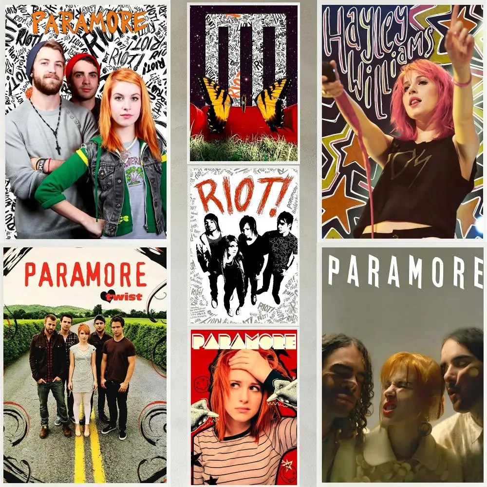 band Paramore Poster Poster HD Waterproof Self-adhesive Art Print Wall Decor for Bedroom Living Room Gift