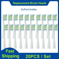 20PCS Replacement Brush Heads For Oclean Flow/X PRO Elite/X/One/Z1/F1Electric ToothbrushVacuum Sealed Bristle Heads