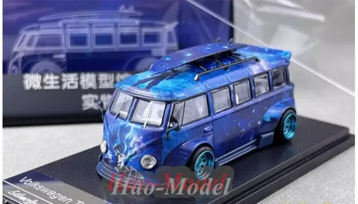 Liberty64 1/64 For VW T1 Kombi Car Model Alloy Diecast Simulation Toys Boys Birthday Gifts Hobby Display Collection Blue